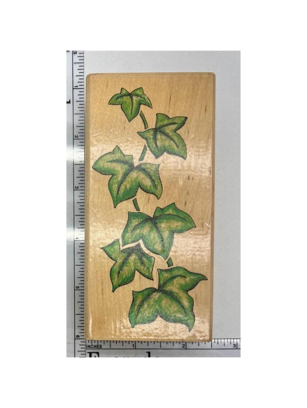 Rubber Stampede Ivy Vine Leaves Border Wood Mounted Rubber Stamp Crafting